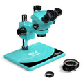 7X-50X 360° Rotation Magnification Double Boom Stand 3D Trinocular Stereo Zoom Microscope