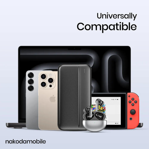 10,000mAh Power Bank with LED Display | Nakoda Mobile