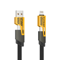 DT-024 4-in-1 Multi Cable | 1M Flat Braided Quick Switch Cable