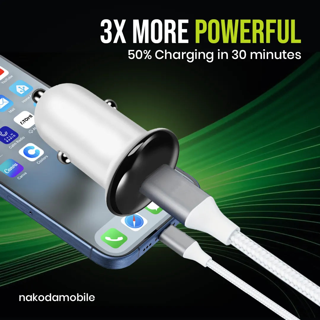 Nakoda CR-002- Single USB-A- Compact Fast Charging- Smart IC Car Charger