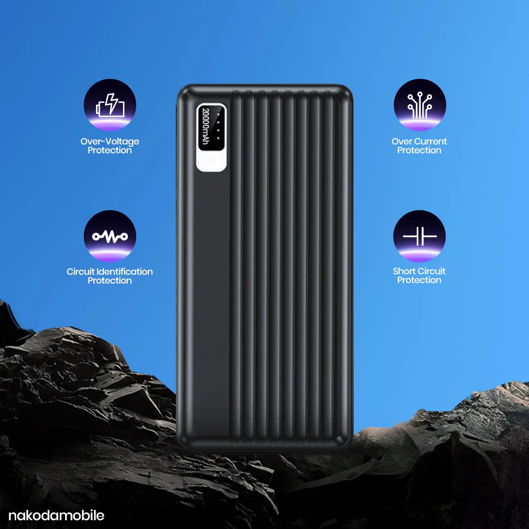 Nakoda 20,000mAh 20W Fast Charging Power Bank | LED Display