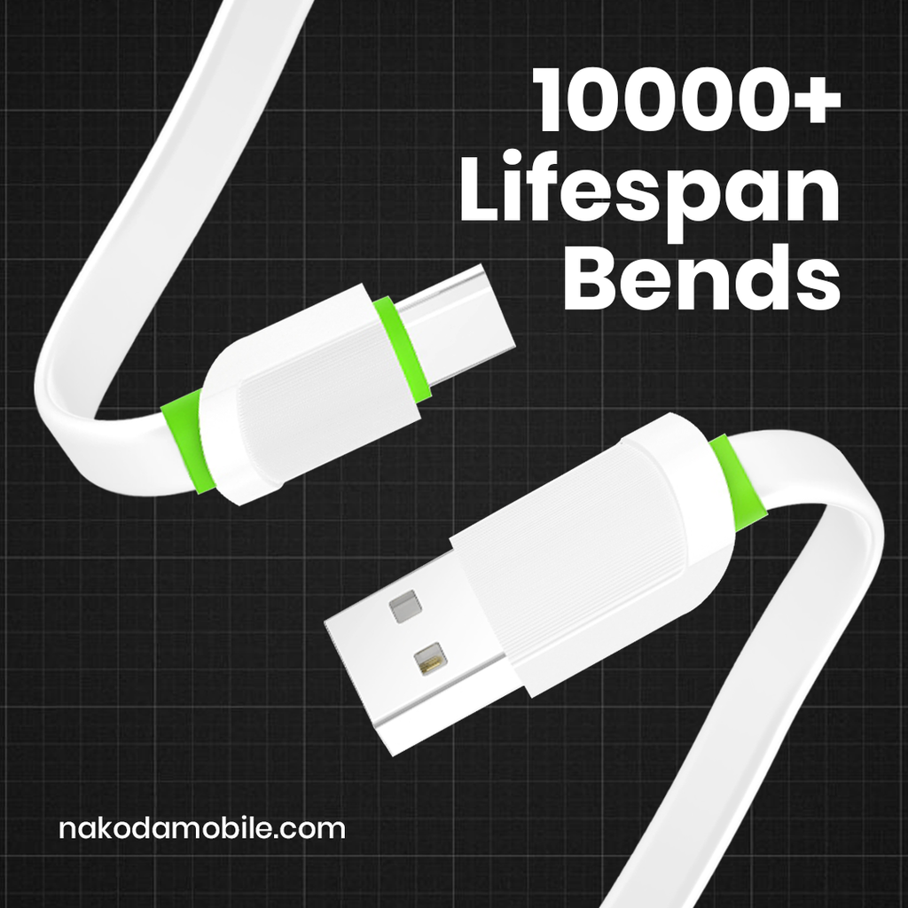 DT-010 Type-C Cable | 1M Tangle Free TPU Fast Charging Cable