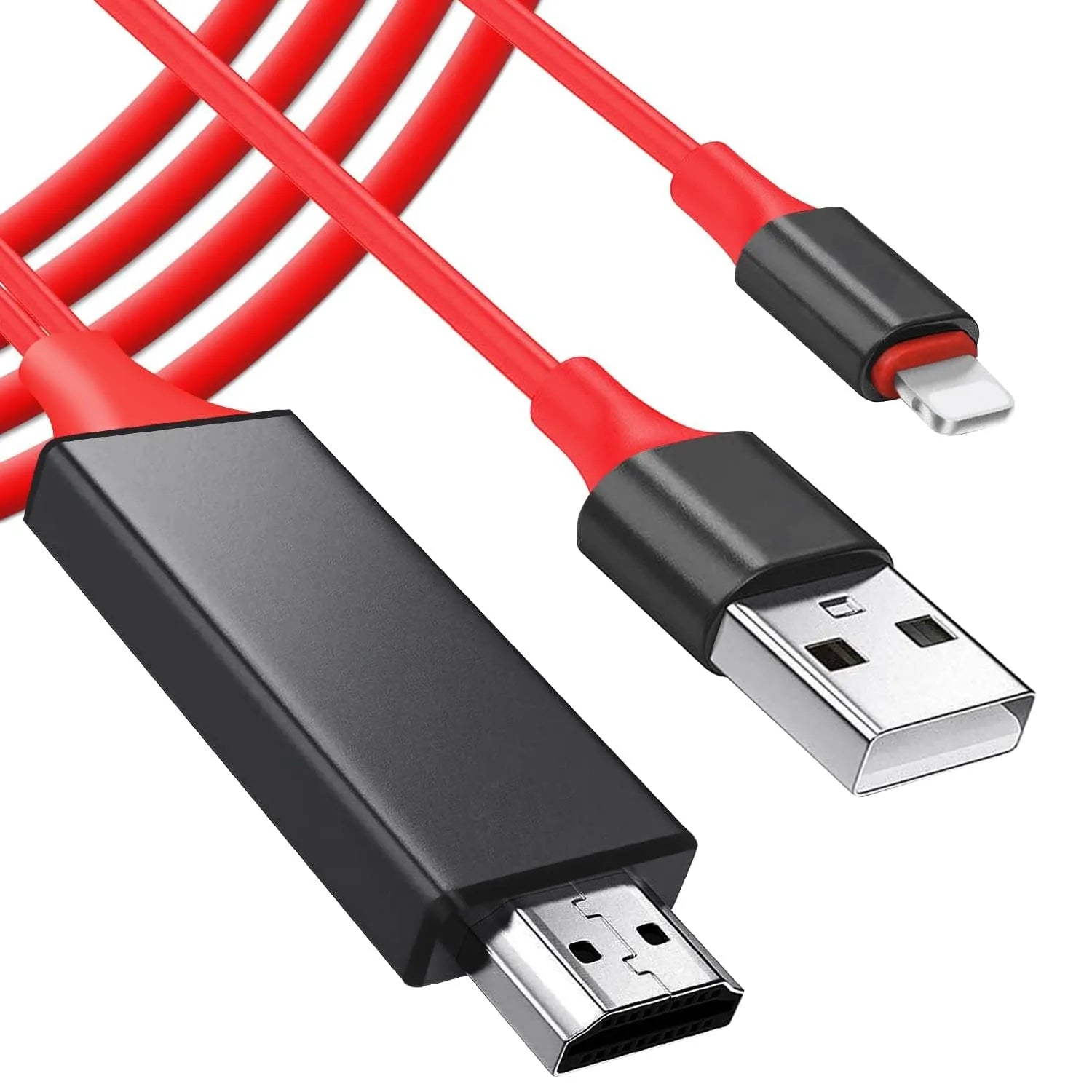 Lightning To Hdmi Cable HDTV Display Adapter For Iphone / Ipad 2M