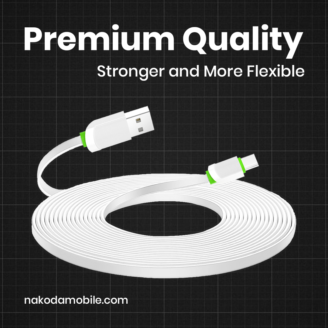DT-010 Type-C Cable | 1M Tangle Free TPU Fast Charging Cable