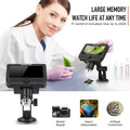 Portable LCD Display Digital Microscope Video Camera 4.3 HD OLED 3.6MP 1-600X Magnification 1080P-720P (Black)
