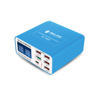 Relife RL-304P Digital Display 6-port USB Charger QC3.0+PD3.0 Fast Charging Machine for All Phone Android Tablets