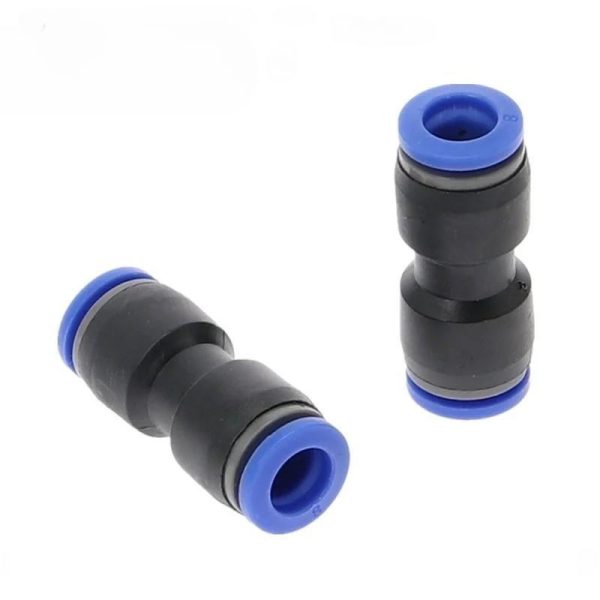 PU PG Pneumatic Quick Connector Plastic Hose Air Pipe 8mm ( Pack of 2Pcs )