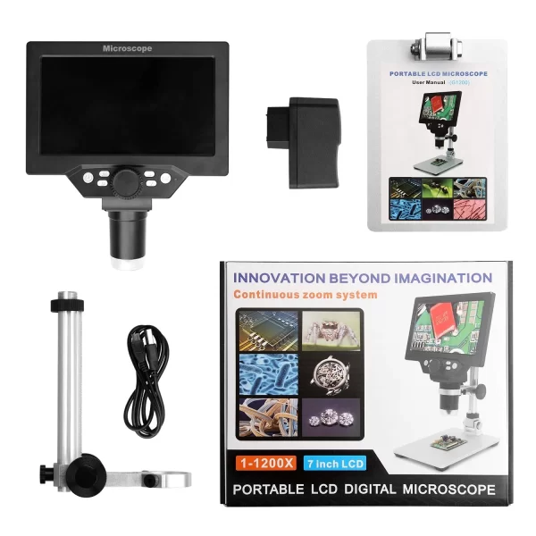 1-1200x 7inch Portable LCD Digital Microscope - Image 3