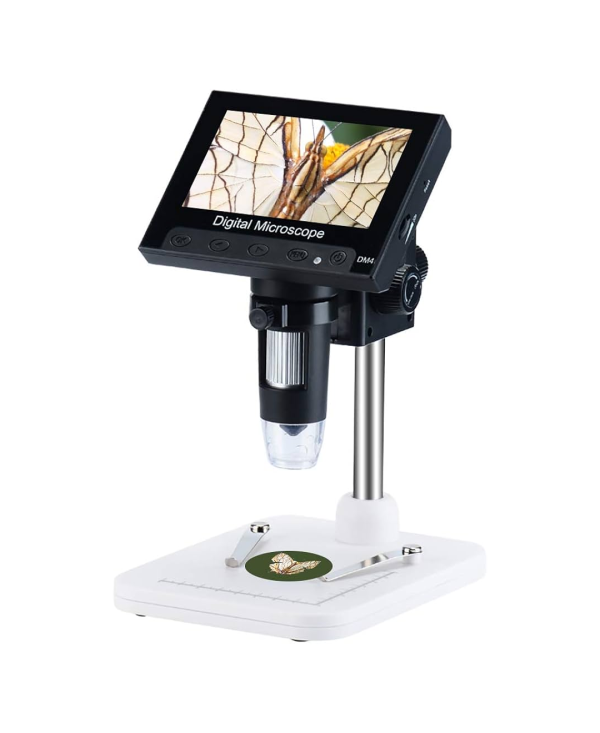 Digital Microscope with LCD 4.3 Display 1000X Magnification and Adjustable Hig Brightness 8 White LED
